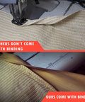 Close-up of stitching on Beige Pergola Sun Shade Canopy Replacement Cover 10 Ft By 18 Ft UPF50 Commercial Grade 260 GSM Cloth