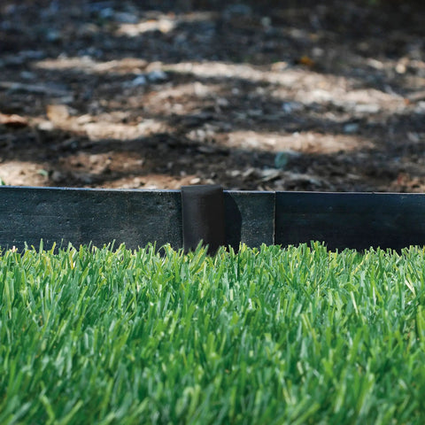 Pound-In Lawn Edging With Bonus Anchoring Stakes for Easy DIY Landscape Border installed along garden edge