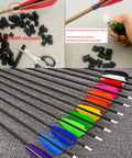 Dope Turkey Feather Arrow Fletching Vanes Kit 50 Pcs In 3 4 5 Inch Lengths Right Wing Shield And Teardrop Shapes Blue DIY
