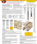 Installation instructions for Stainless Steel Roof Anchor Kit For Fall Protection With Dacromet D Rings, 20 Gauge, with diagrams.