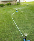 Effortless Above Ground All In One Sprinkler System For Lawn Kit Portable Yard Watering Solution No Digging Needed setup in garden