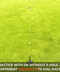 Two-Way Putting Alignment System For Golf Training Indoor And Outdoor Practice Tool On Green With Target Pucks And String Line