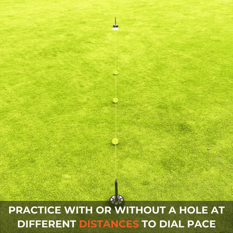 Two-Way Putting Alignment System For Golf Training Indoor And Outdoor Practice Tool On Green With Target Pucks And String Line