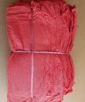 100 New Shop Rags And Industrial Cleaning Towels 14x14 Red For Auto Shops And Body Shops, cotton, bundled view