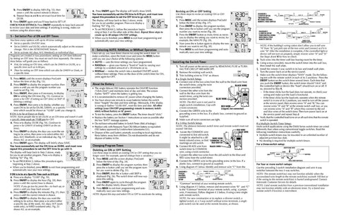 Instructions for Digital In Wall 7 Day Astronomic Timer Switch No Neutral Wire Required For Easy Retrofit And Decorator Style Wall Plate
