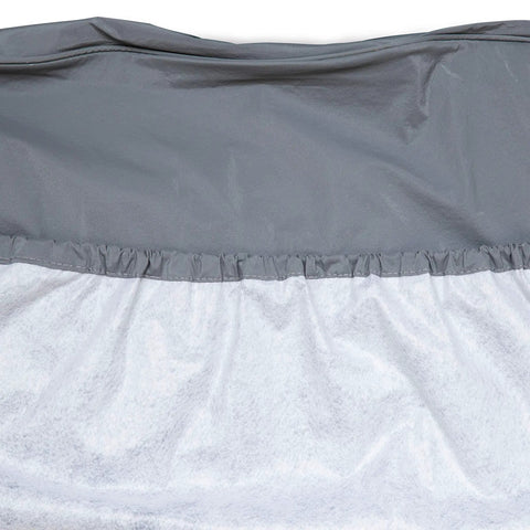 Weather Resistant Vinyl Cover With A Snug Elastic Fit shields your 2000 to 4000 watt inverter generator with elastic hem.