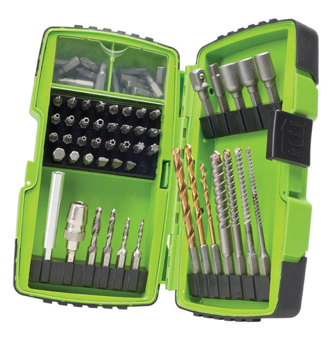 Pro Grade Drill And Driver Set Kit With Titanium Nitride Bits Self Centering High Speed Drill Bits Hammer Drill Rated Carbide Tips