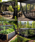 10x10 Ft Mosquito Netting For Garden Patio Doors Windows Outdoor And Indoor Use Raised Bed Screen Mesh Barrier Black