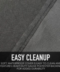 Close-up of heavy-duty black fabric texture of 80 Qt Universal Cooler Cover, showing waterproof and durable polyester material.