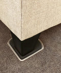 7 Inch Corner Furniture Sliders For Carpet And Hard Floors, Anti Slip Moving Pads, Set Of 4 Beige under sofa leg on carpet