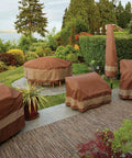 Tough As Nails All Weather Waterproof Patio Table And Chair Cover For Rectangular Or Oval Tables Up To 107 Inches Fits Six Chairs in garden setting