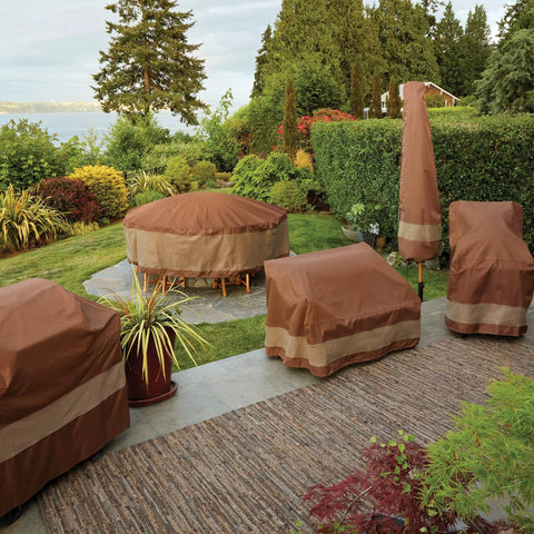 Ultimate Waterproof Round Patio Table And Chair Set Cover Perfect Fit For 108 Inch Round Table And Six Chairs