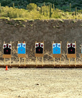 Silhouette Shooting Target Bulk Pack of 50 in Black 18 by 24 Inches With Multiple Aiming Zones for indoor range practice