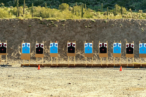 Silhouette Shooting Target Bulk Pack of 50 in Black 18 by 24 Inches With Multiple Aiming Zones for indoor range practice