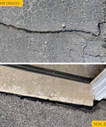 Asphalt Sealant Black Self Leveling Hybrid Crack Filler for driveways and joints repair shown on asphalt pavement close-up