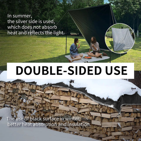 Heavy Duty Tarp Set 4x6 Feet 2 Pack 10.5 Mil Waterproof Multipurpose Protective Cover in outdoor use for all seasons
