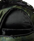 Interior view of Core Camo Everyday Backpack with 23L capacity, padded 13 inch laptop sleeve, durable nylon polyester blend.
