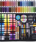 Ultimate Sewing Kit With 200 Premium Supplies And 41 XL Thread Spools neatly organized in a black portable case