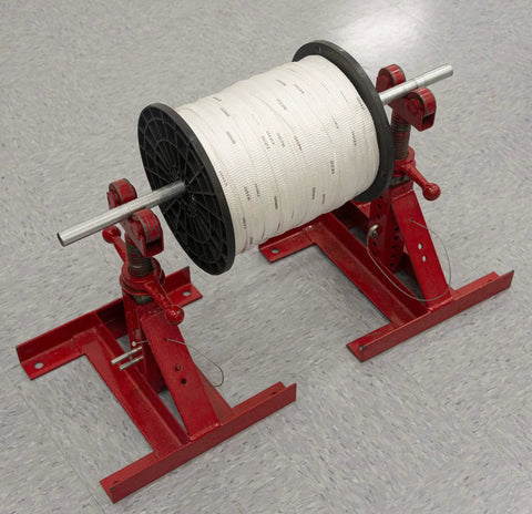 MT1500 Extreme TrueTape Webbing 1/2 In By 3000 Ft, 1250 Lb Tensile Strength on red reel stand