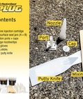 Foundation Crack Repair Kit With Polyurethane Injection Foam For Leaking Basement Walls 10 Foot Expands To Seal Water Leaks items.