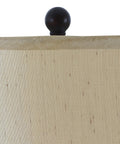 Abigail 6-Way Candle-Style Floor Lamp faux silk bell shade and dark oil rubbed bronze finial close-up.