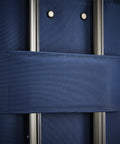 Close-up of handle on Underseat Carry On Spinner With USB Port, Ocean Color, Four Wheel Luggage For Quick Access Under Most Airline Seats