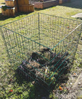 30 Inch Open Wire Mesh Compost Bin With Front Access Door For Outdoor Use Easy Assembly Garden Compost Container