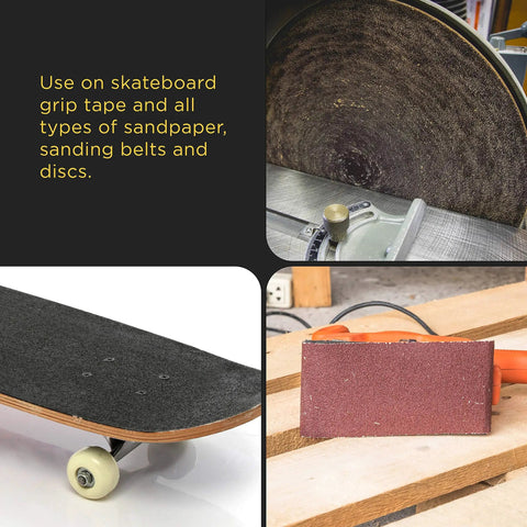 8 Inch Natural Rubber Abrasive Cleaning Stick For Sandpaper, Sanding Discs, Belts And Skateboard Grip Tape Removes Sawdust And Residue