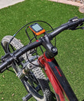 Top view of Carbon Fiber 760mm Mountain Bike Handlebars 31.8 Clamp Riser Bar Glossy 3K Black Red Lightweight Non Slip Shockproof
