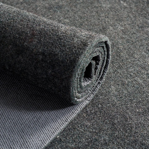 Dual Surface Rug Pad 6 Foot Round One Quarter Inch Thick Felt And Rubber No Slip Grip Padding For Hard Floors And Carpet