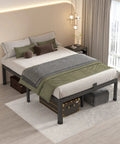 Built Tough Full Size Metal Platform Bed Frame Holding Fast To Three Thousand Pounds With Zero Whining From The Joints And Fourteen Inch Clearance