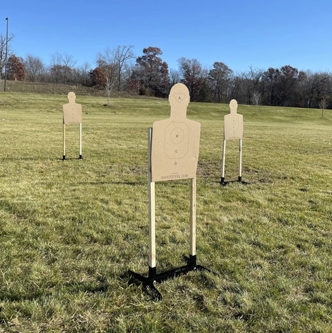 Anatomically Correct Cardboard Targets Pack Of 50 For Range-Ready Defensive Training, Double-Sided With A B C Scoring Zones On One Side