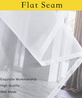 Outdoor Sheer White Weighted Curtains With Rod Pocket And Back Tab, 120 Inch Length, 2 Panels, Light Filtering Mosquito Netting