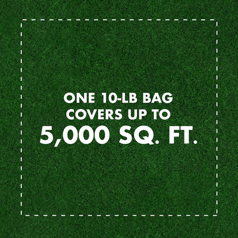 Image showing text 'One 10-lb bag covers up to 5,000 sq. ft.' for Fire Ant Shield Yard Protection Granules For Lawns And Home Foundations, Quick Kill Queen And Colony, Season Long Control Up To 3 Months, 10 Pound Bag