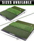 Tri Turf Golf Hitting Mat With Heavy Duty Rubber Backing For Indoor Or Outdoor Practice 16x24 and 24x24 sizes shown