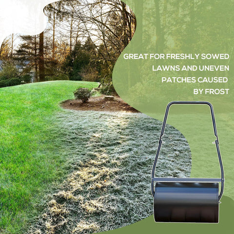 Heavy Duty 38L Push And Tow Lawn Roller With U Handle Water Or Sand Fill Steel Construction For Rust Resistance Easy Roll On Lawns