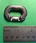 Stainless Steel 316 Chain Connecting Link Marine Grade 5/16 Inch Rope Anchor Connector Heavy Duty with ruler for size reference.
