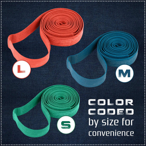 12 Pack Extra Large Moving Rubber Bands For Furniture And Blankets, Tough As Nails Heavy Duty Mover Bands In Color Coded Sizes