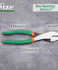 Pro Grade Electrician Terminal Crimp Pliers With Cutter for 10 to 22 AWG Wire Durable Cable Crimp Tool With PVC Handle Easy Grip