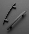 Six Inch Curved Cabinet Pulls Matte Black 30 Pack Arch Style Kitchen Drawer Handles with Three and Three Quarter Inch Hole Center