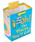 13 Inch Large Dr. Seuss Graduation Gift Bag With Tissue Paper And Card Oh The Places You'll Go For High School College Kindergarten Nursing School Grads, A Must Have For Books, Clothes, Or Small Gifts, featuring vibrant design with card and tissue