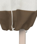Outdoor Patio Umbrella Cover Rainproof and UV Resistant Fabric With All Season Protection Beige and White 7 By 23 By 76 Inches