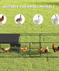 Large Outdoor Metal Chicken Coop Run With Weatherproof Anti UV Cover 10 Ft Long By 3.3 Ft Wide By 3.3 Ft High Roomy Cage