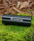 Beefy Aluminum Bike Seatpost Reducer Shim, 100mm Length, on grass, adapts 30.9mm seatposts to 31.6mm tubes, CNC machined 6061 alloy