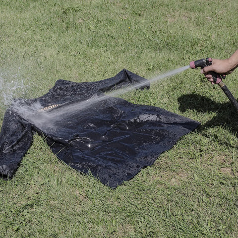 Heavy Duty Butchering Apron With Full Arm Coverage, Waterproof Vinyl Material, easy to clean with garden hose, black