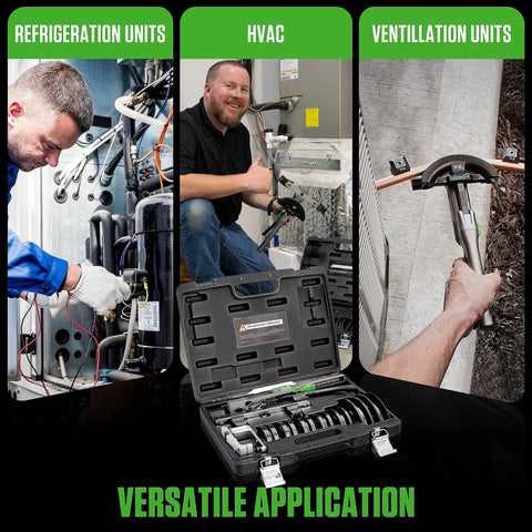 Compact Tube Bender Kit with Reverse Bending Attachment for 1/4 to 7/8 Inch Tubing and Pipe in versatile use scenarios