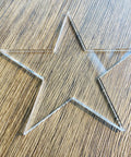 Super Slick Clear Acrylic Coaster Templates For Woodworking Router Guides Dead Simple Laser Cut Craft Jigs in star shape.