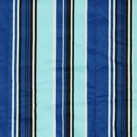 Close-up of blue striped pattern on Quilted Double Outdoor Hammock With Spreader Bars 74x55 Inch Bed 450 Lb Capacity Quick Dry UV Resistant