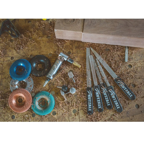 Extreme Cylinder Wood Carving Burr One Eighth Inch Shaft Beefy Coarse For Dremel Foredom DeWalt Milwaukee Rotary Tools Tungsten Carbide Abrasive Bit One Quarter Inch Diameter By One Half Inch Length Rapid Material Removal With Smooth Finish on wood