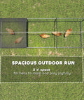 Top view of Large Outdoor Metal Chicken Coop Run With Weatherproof Anti UV Cover 10 Ft Long By 3.3 Ft Wide By 3.3 Ft High